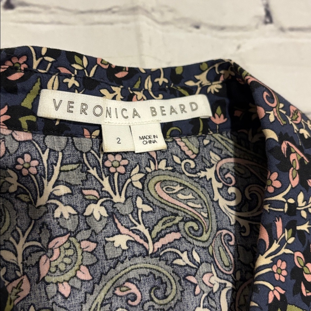 Veronica Beard Black Floral Midi Dress - Picture 4 of 15
